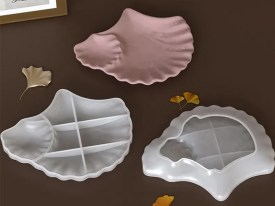 Molde silicona hoja GINKGO doble